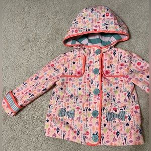 Matilda Jane raincoat. Buttons and zipper. This jacket is adorable and durable.
